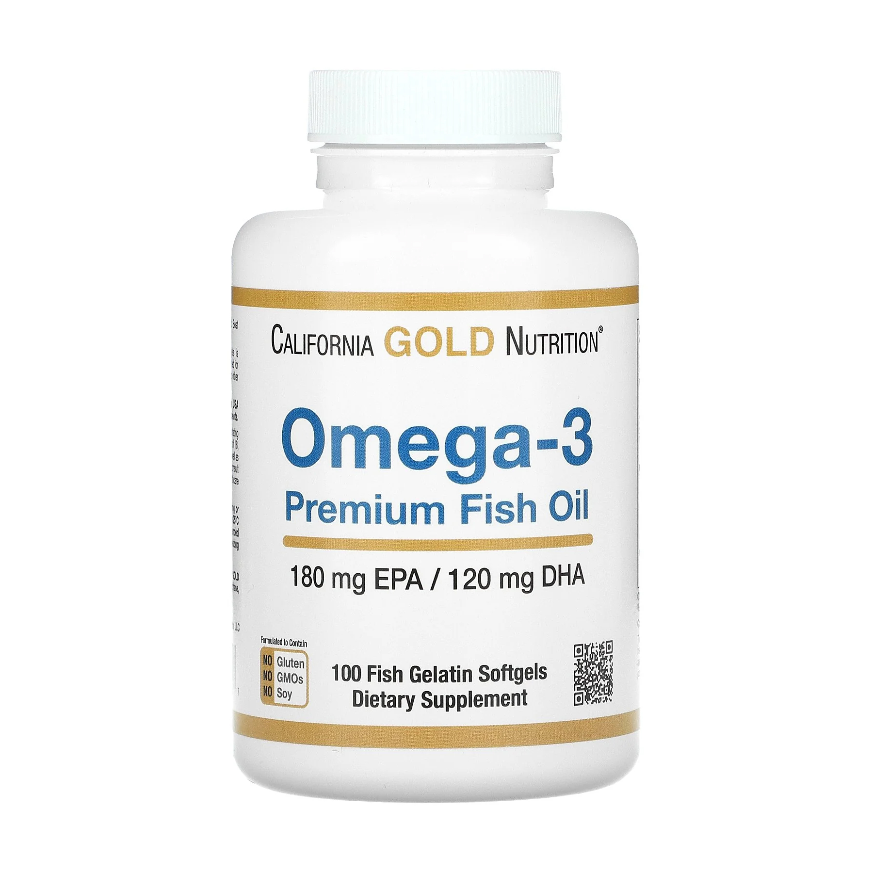 Omega-3 Premium Fish Oil 180mg - 100 softgels