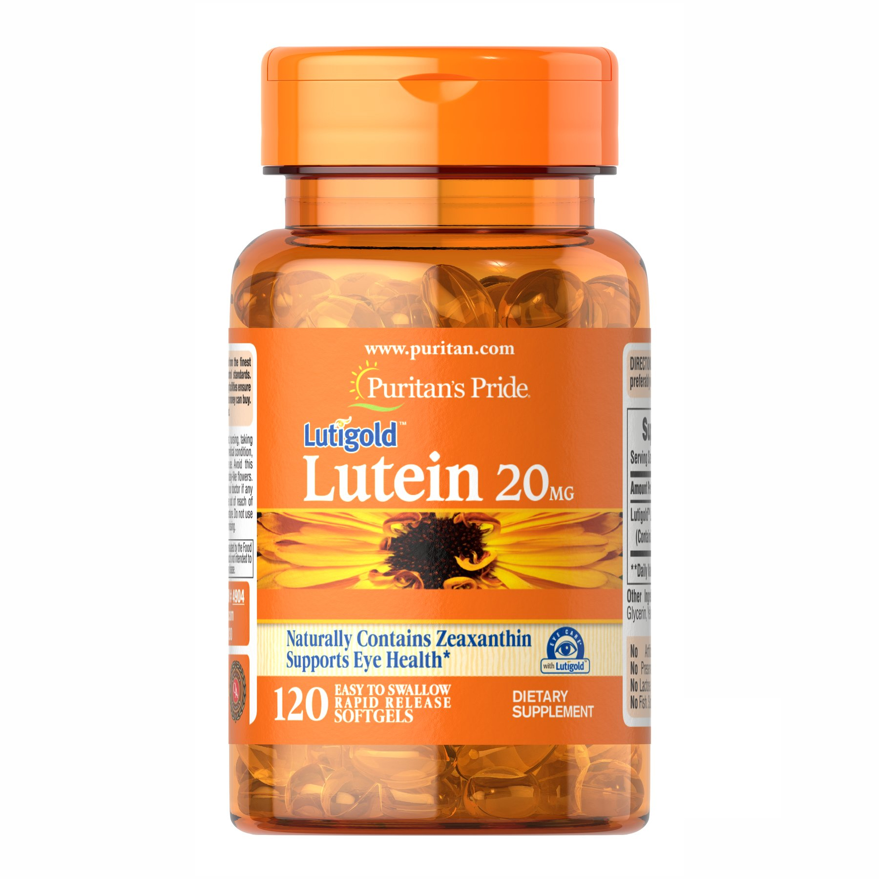 Lutein 20 mg with Zeaxanthin - 120 softgels