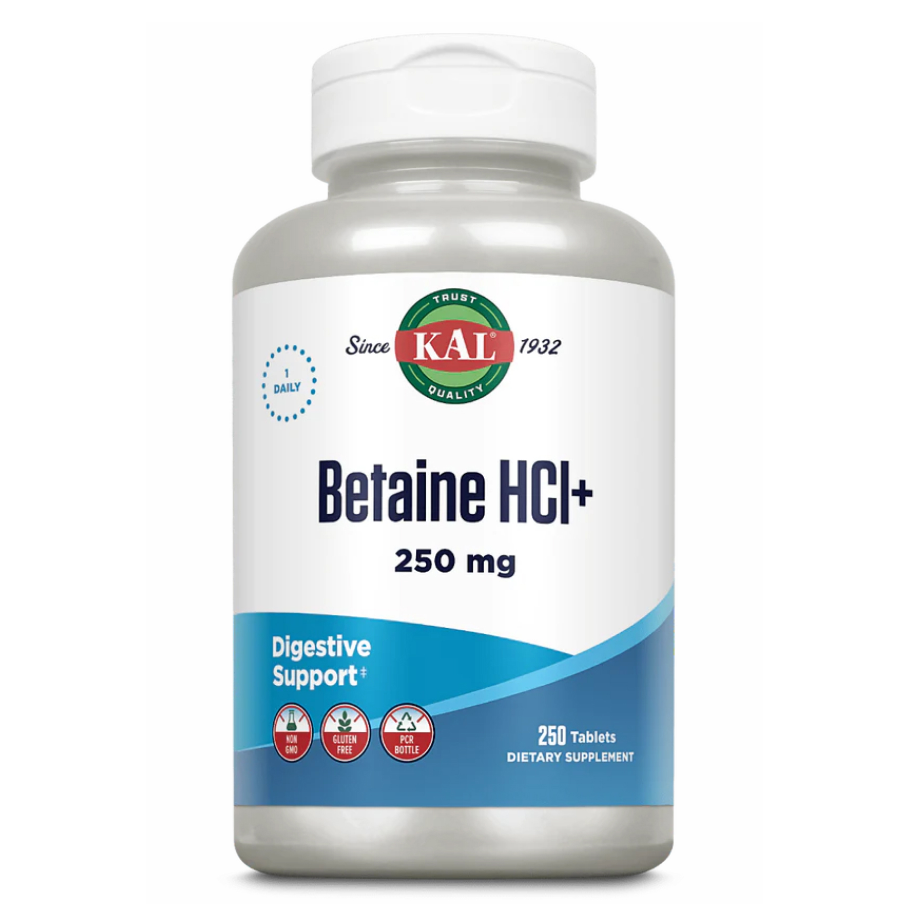 Betaine HCl Plus 250mg - 250 tabs