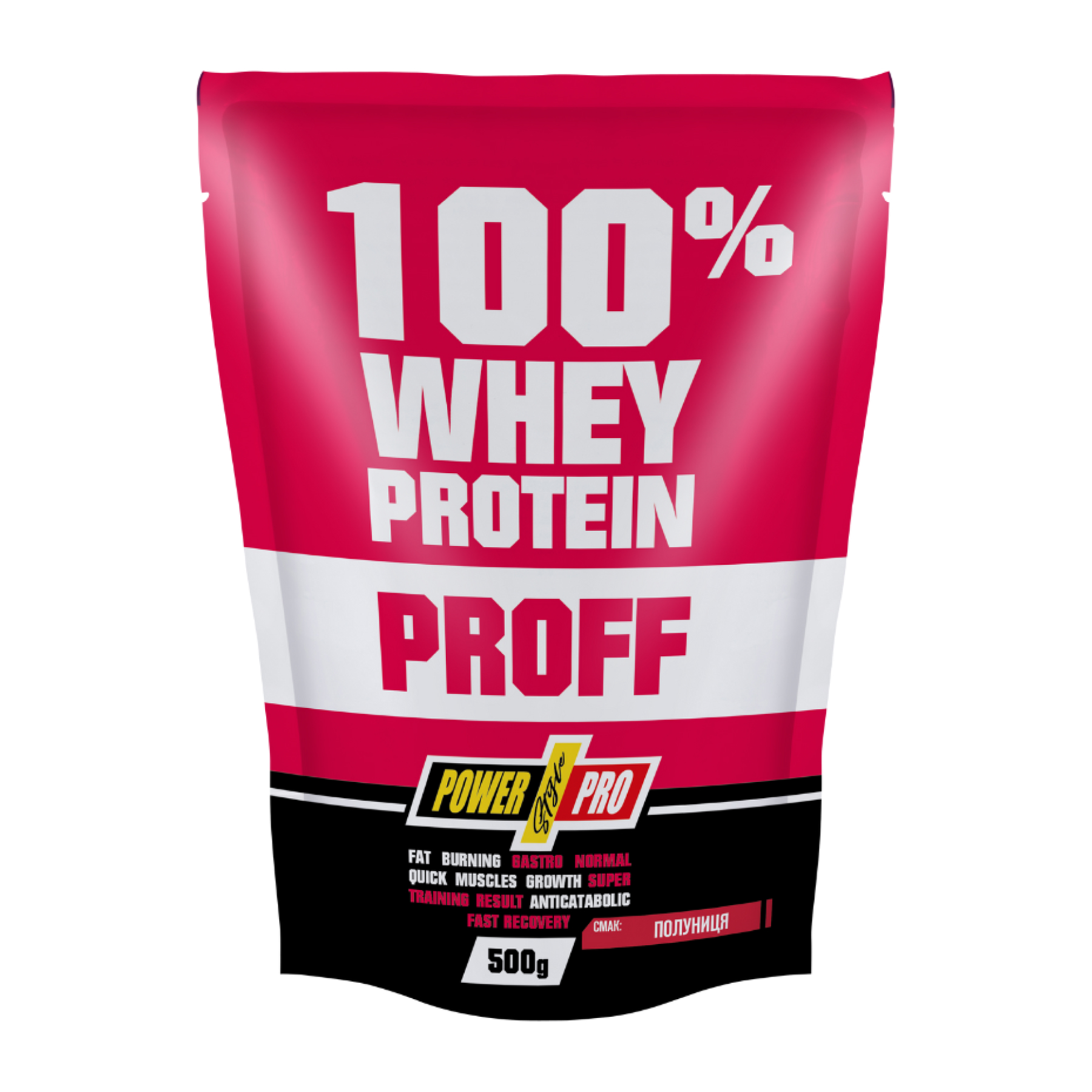 100% Whey Protein Proff - 500g Strawberry