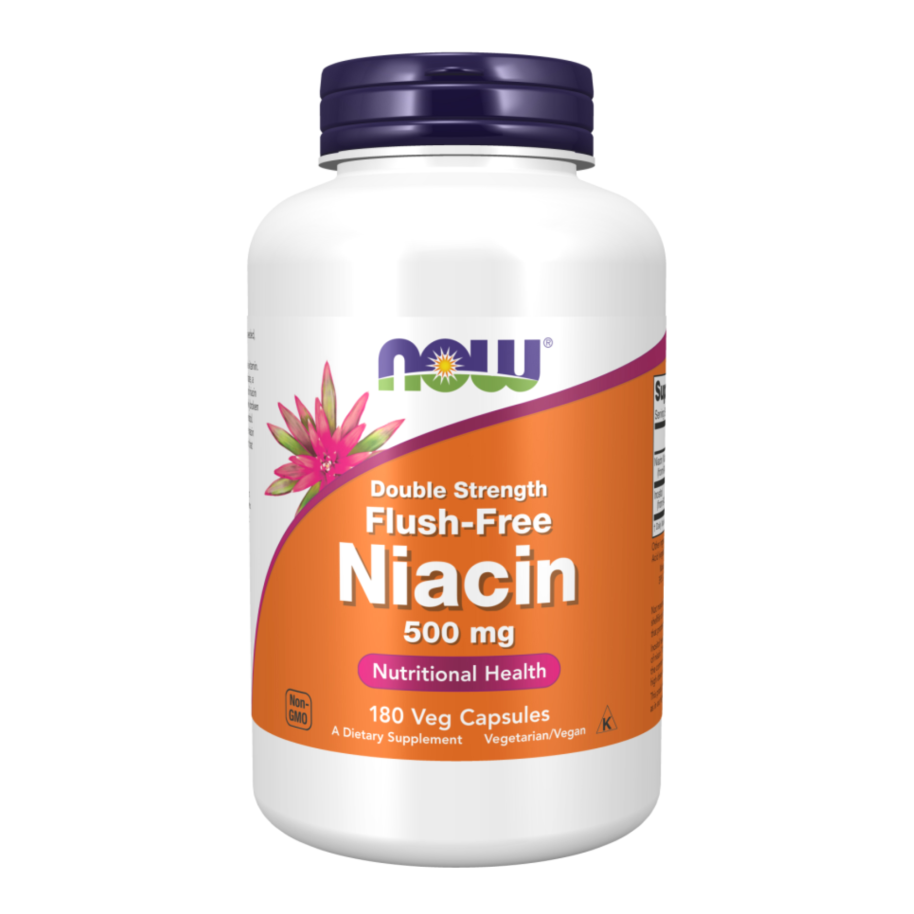 Niacin Flush-Free Double Strength 500 mg - 180 vcaps