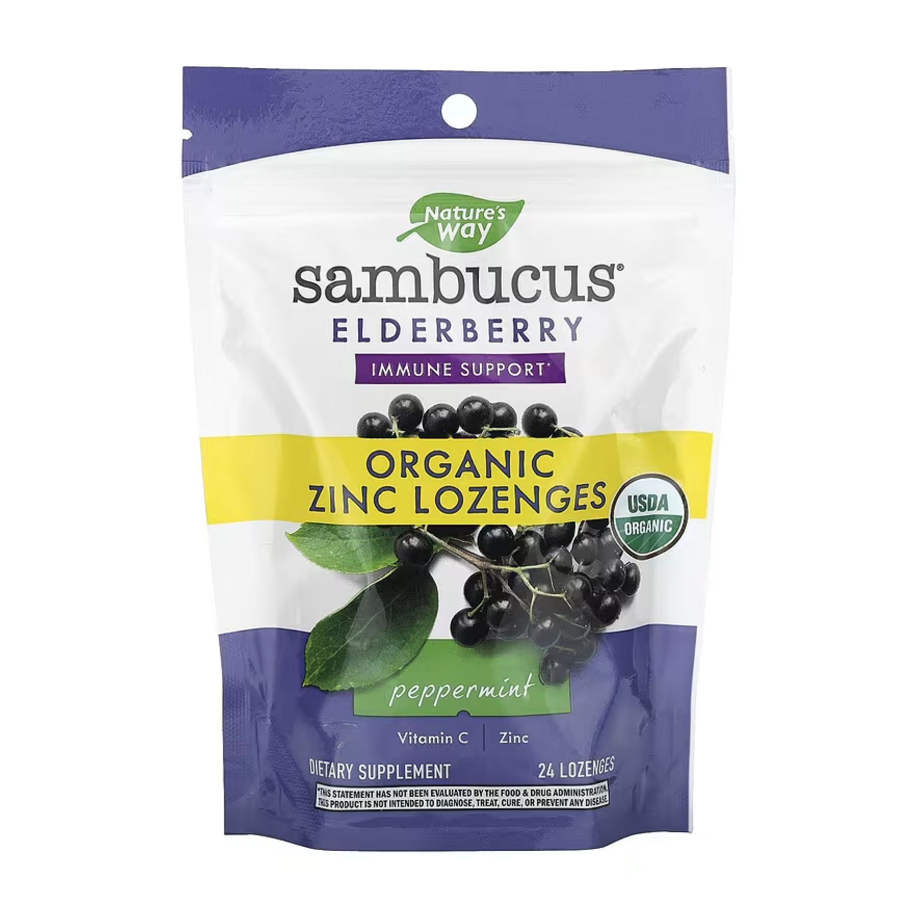 Sambucus Organic Lozenges Mint - 24 cnt (До 10.24)