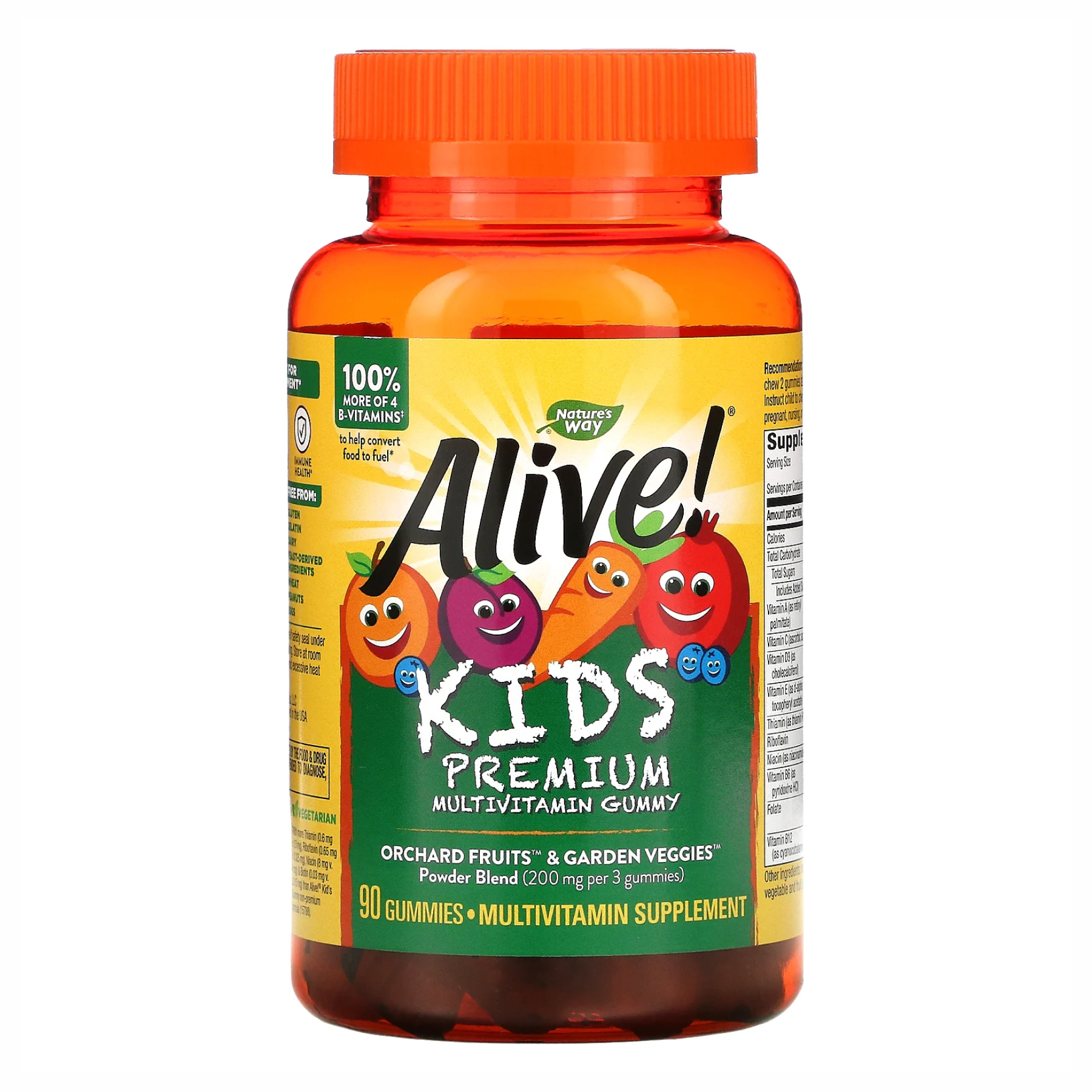 Premium Kids Multivitamin - 90 gummies Cherry, Orange Grape