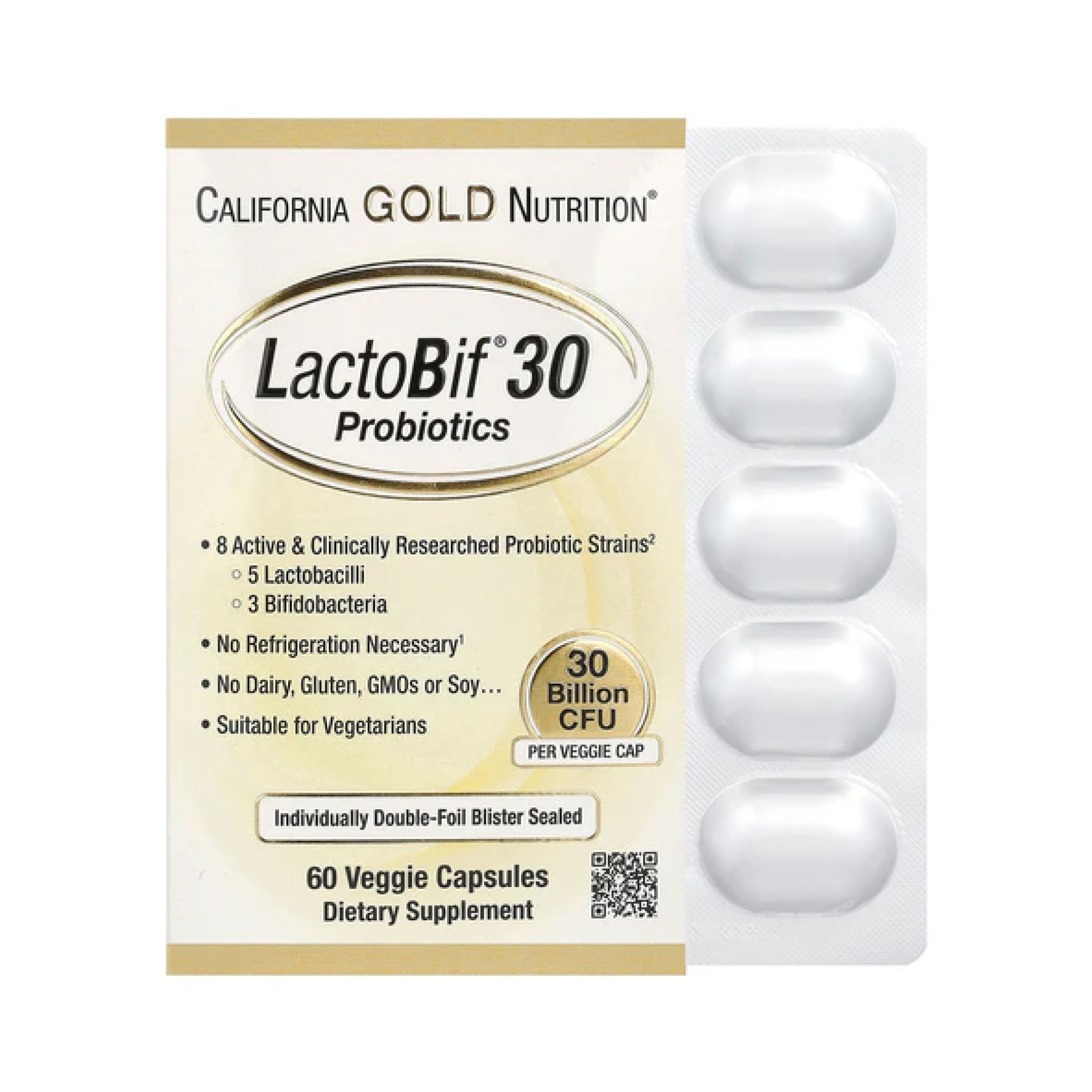 LactoBif 30 Probiotics - 60 veg caps