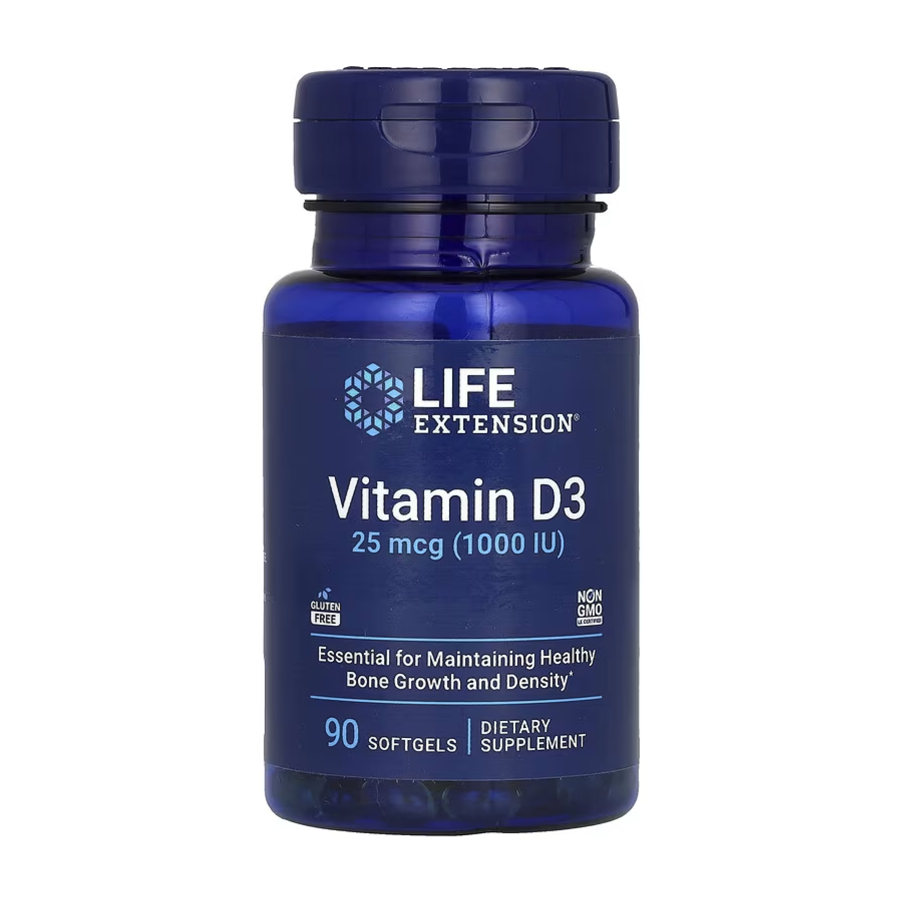 Vitamin D3 25 mcg (1000 IU) - 90 softgels