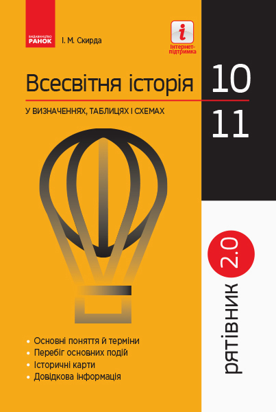 Всесвітня історія у визначеннях, таблицях і схемах. 10 - 11 класи. Серія «Рятівник 2.0»