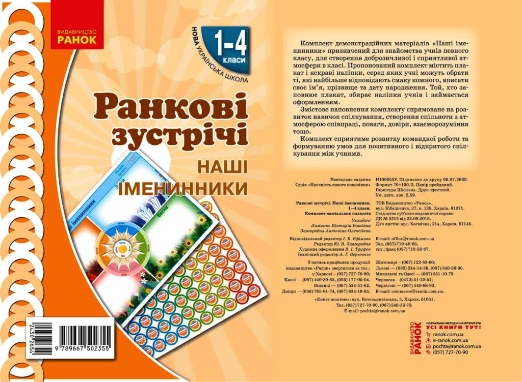 НУШ Ранкові зустрічі. Плакат "Наші іменники". 1-4 класи. Наочність нового покоління