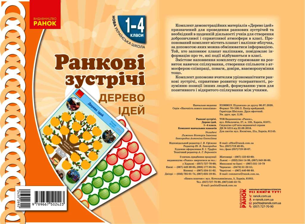 НУШ Ранкові зустрічі. Дерево ідей. 1-4 класи. Наочність нового покоління