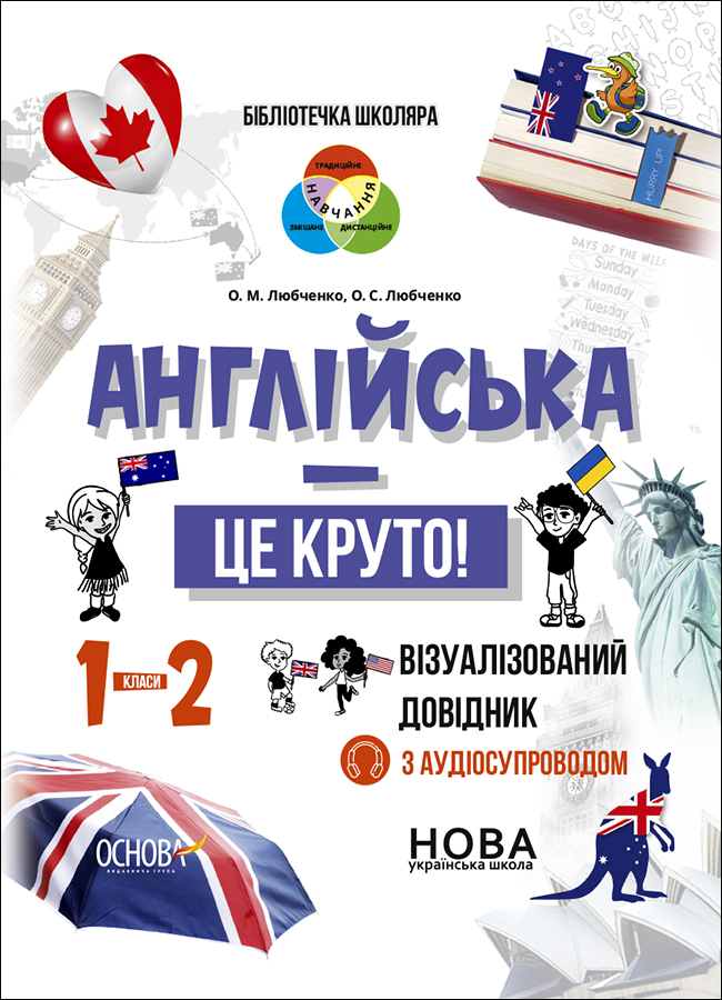 Бібліотечка школяра. Англійська - це круто! Візуалізований довідник. 1-2 класи