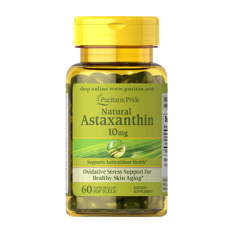 Natural Astaxanthin 10 mg (60 softgels)