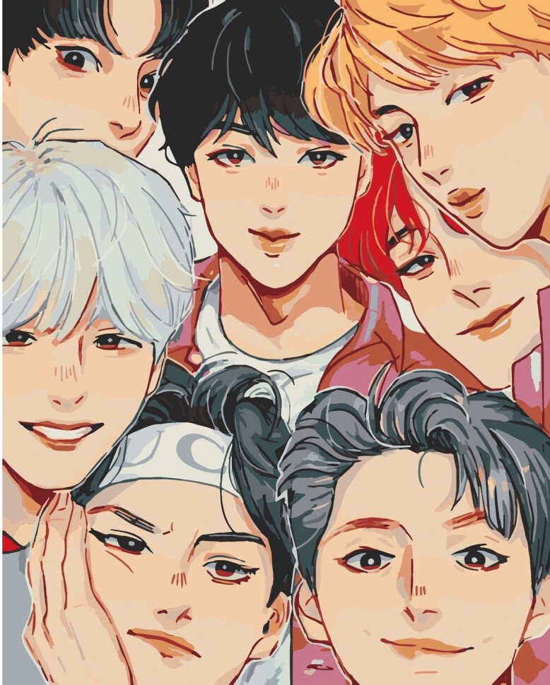 Набір для розпису. BTS. Anime Art