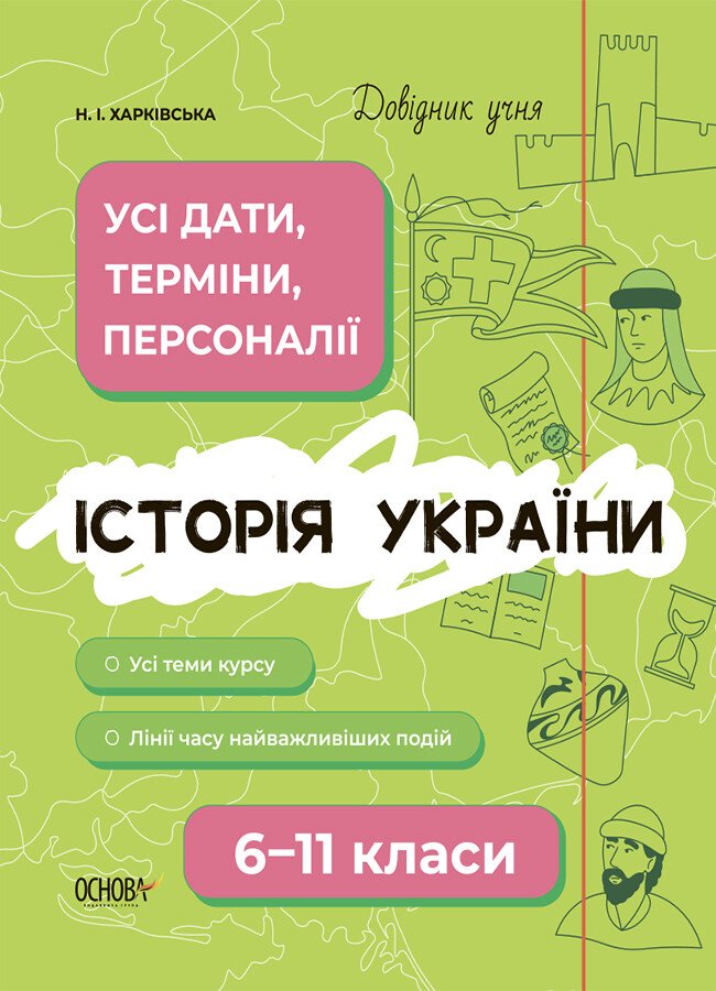 Довідник учня. Історія України. Усі дати, терміни, події. 6-11 класи