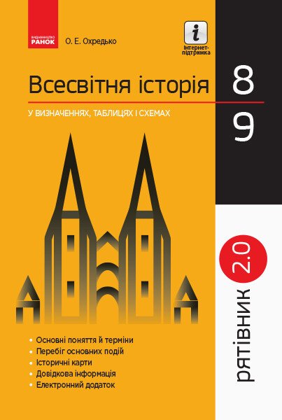 Рятівник 2.0. Всесвітня історія у визначеннях, таблицях і схемах. 8 - 9 класи