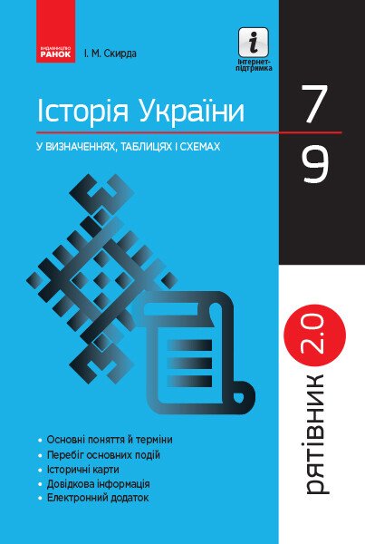 Рятівник 2.0. Історія України у визначеннях, таблицях і схемах. 7—9 класи