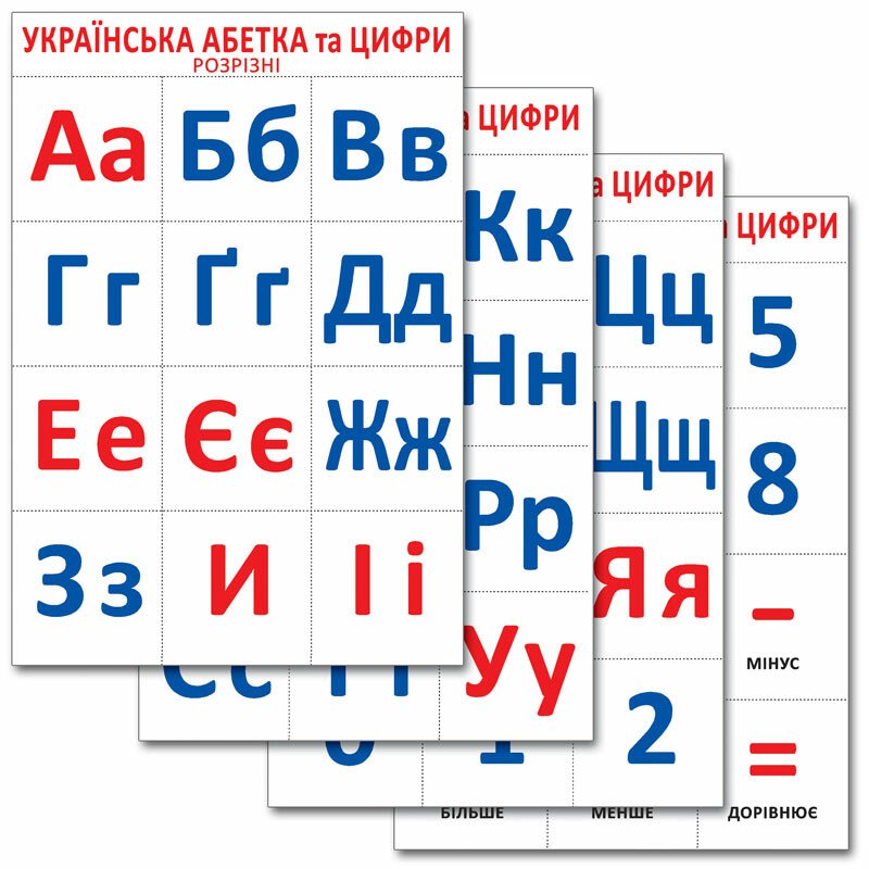 Українська абетка та цифри