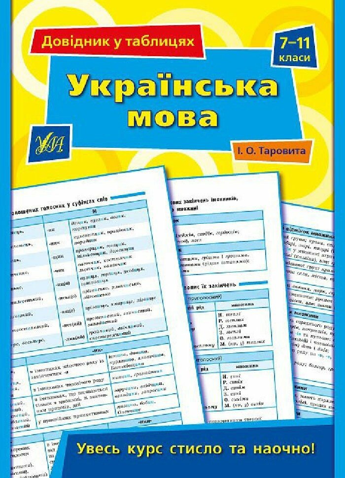 Довідник у таблицях. Українська мова. 7–11 класи