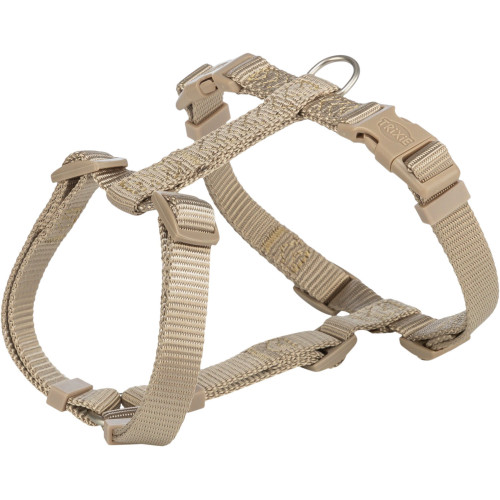 Шлея Trixie Premium H-harness для собак S–M 42–60 см 15 мм песочный