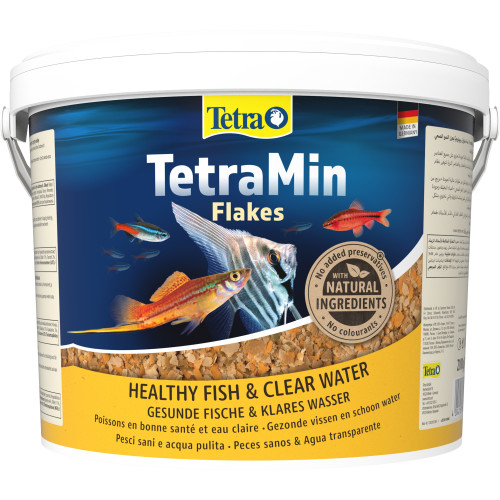 Корм сухой Tetra Min Flakes для тропических аквариумных рыбок в хлопьях 10 л/2,1 кг