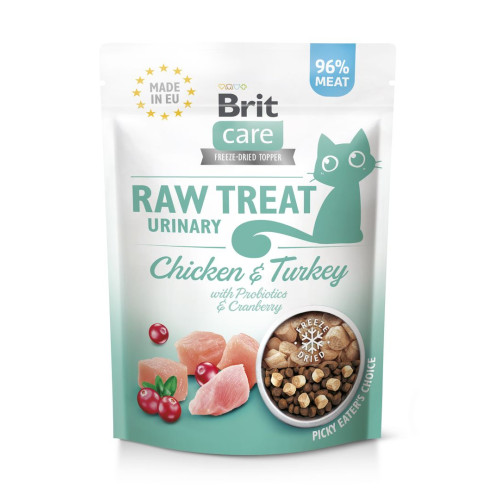 Лакомства для кошек Brit Raw Treat Urinary Freeze-dried с курицей и индейкой, 40 г