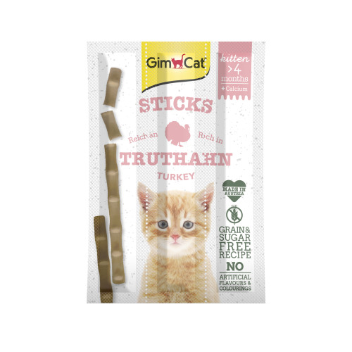 Лакомство GimCat Gimpet Kitten Мясные палочки для котят, 3 шт