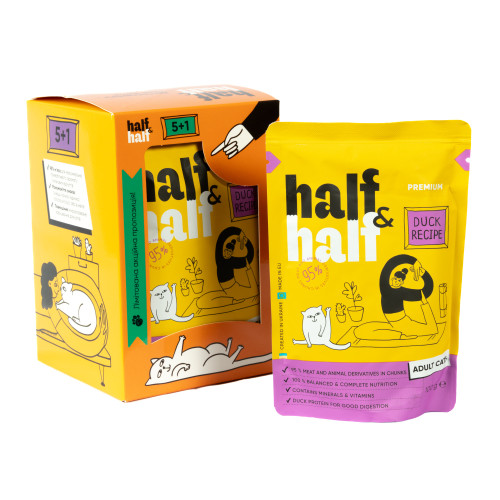 Набор влажных кормов Half&Half 