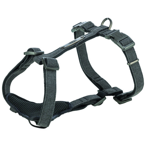 Шлея Trixie CityStyle H-harness для собак хлопок XS–S 30–44 см 10 мм черный