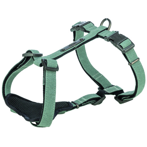 Шлея Trixie CityStyle H-harness для собак хлопок S–M 42–60 см 15 мм светло-зеленый