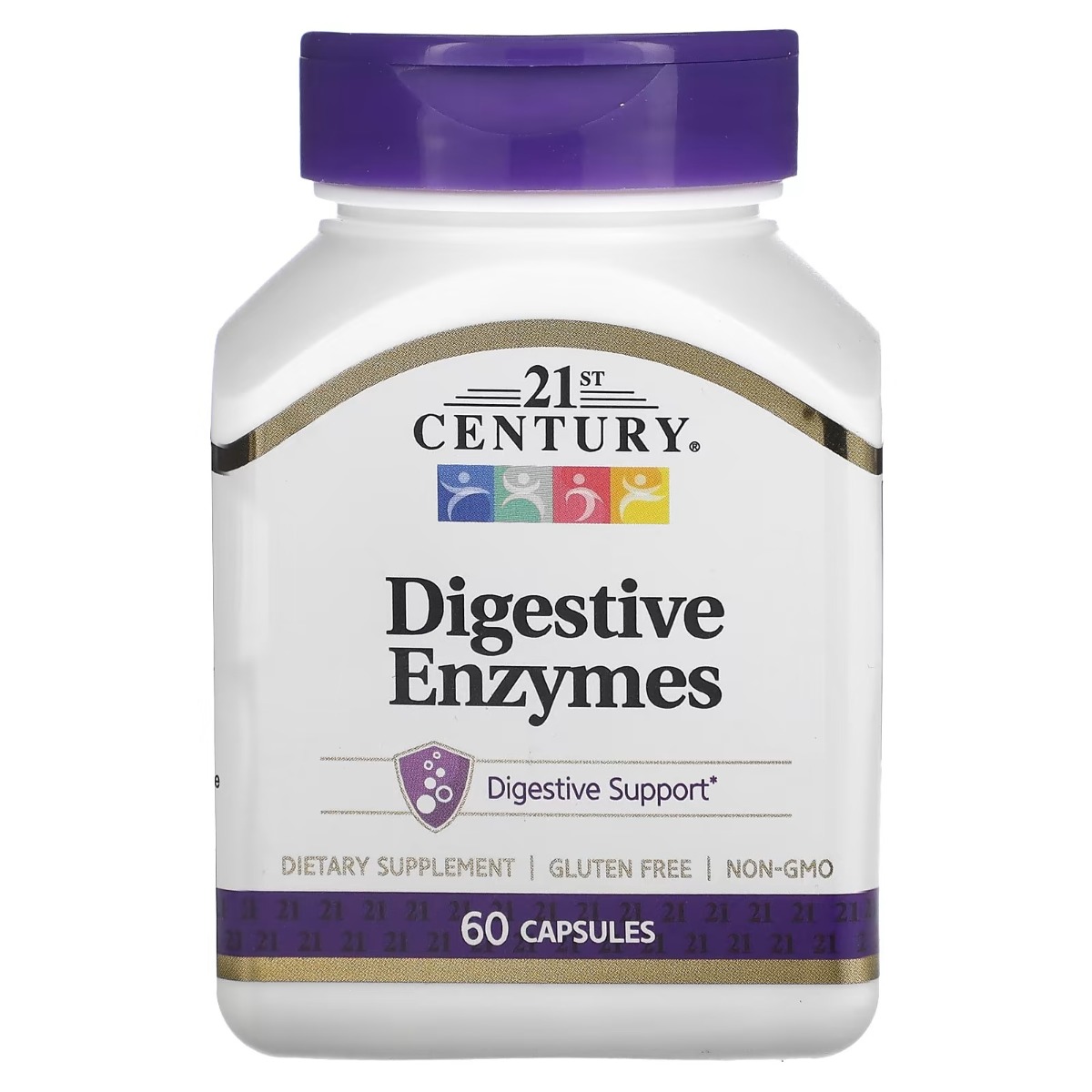 Травні ферменти, Digestive Enzymes, 21st Century, 60 капсул