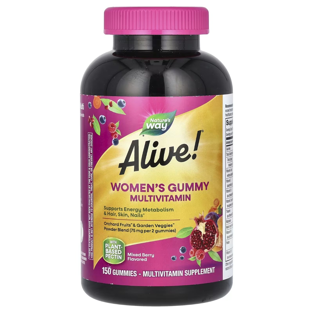 Мультивітаміни для жінок, смак ягід, Alive! Women's Gummy Multivitamin, Nature's Way, 150 жувальних цукерок