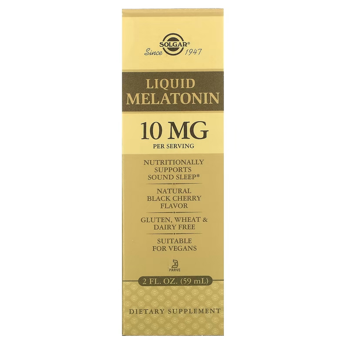 Мелатонін рідкий, 10 мг, смак черешні, Liquid Melatonin, Solgar, 59 мл