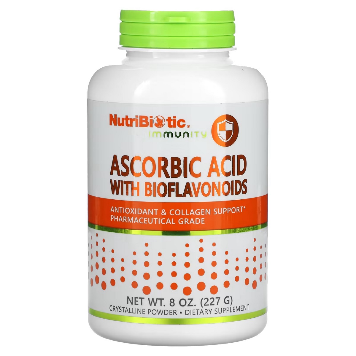 Аскорбінова кислота з біофлавоноїдами у порошку, Ascorbic Acid with Bioflavonoids, NutriBiotic, 227 гр