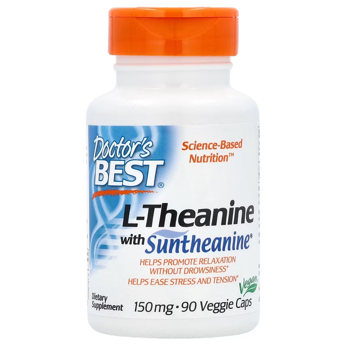 L-теанін, 150 мг, L-Theanine with Suntheanine, Doctor's Best, 90 вегетаріанських капсул