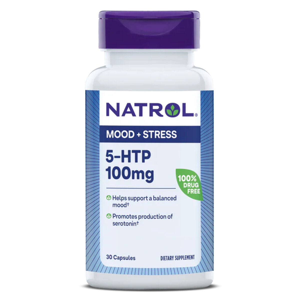 5-HTP (Гідрокситриптофан), 100 мг, 5-HTP, Natrol, 30 капсул