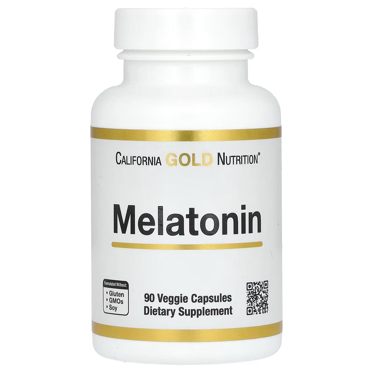 Мелатонін, 3 мг, Melatonin, California Gold Nutrition, 90 вегетаріанських капсул