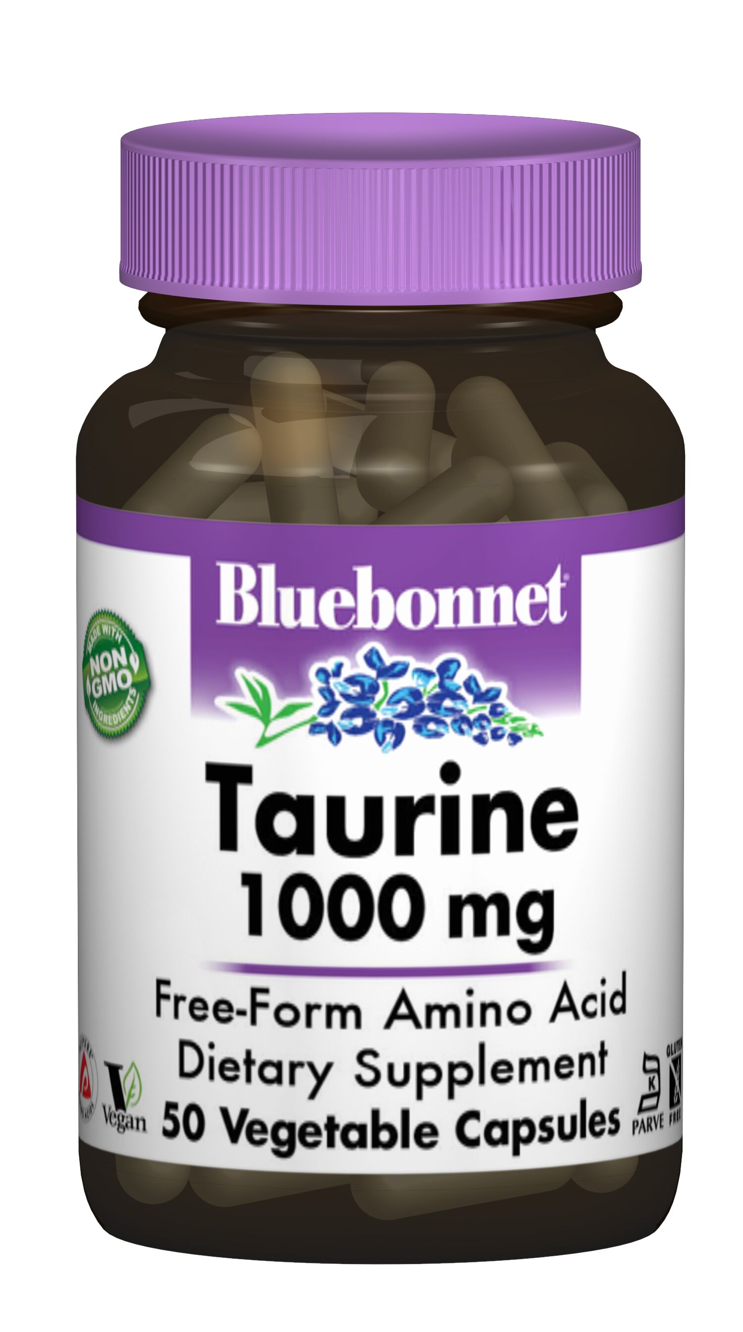 Таурин 1000мг, Bluebonnet Nutrition, 50 гелевих капсул