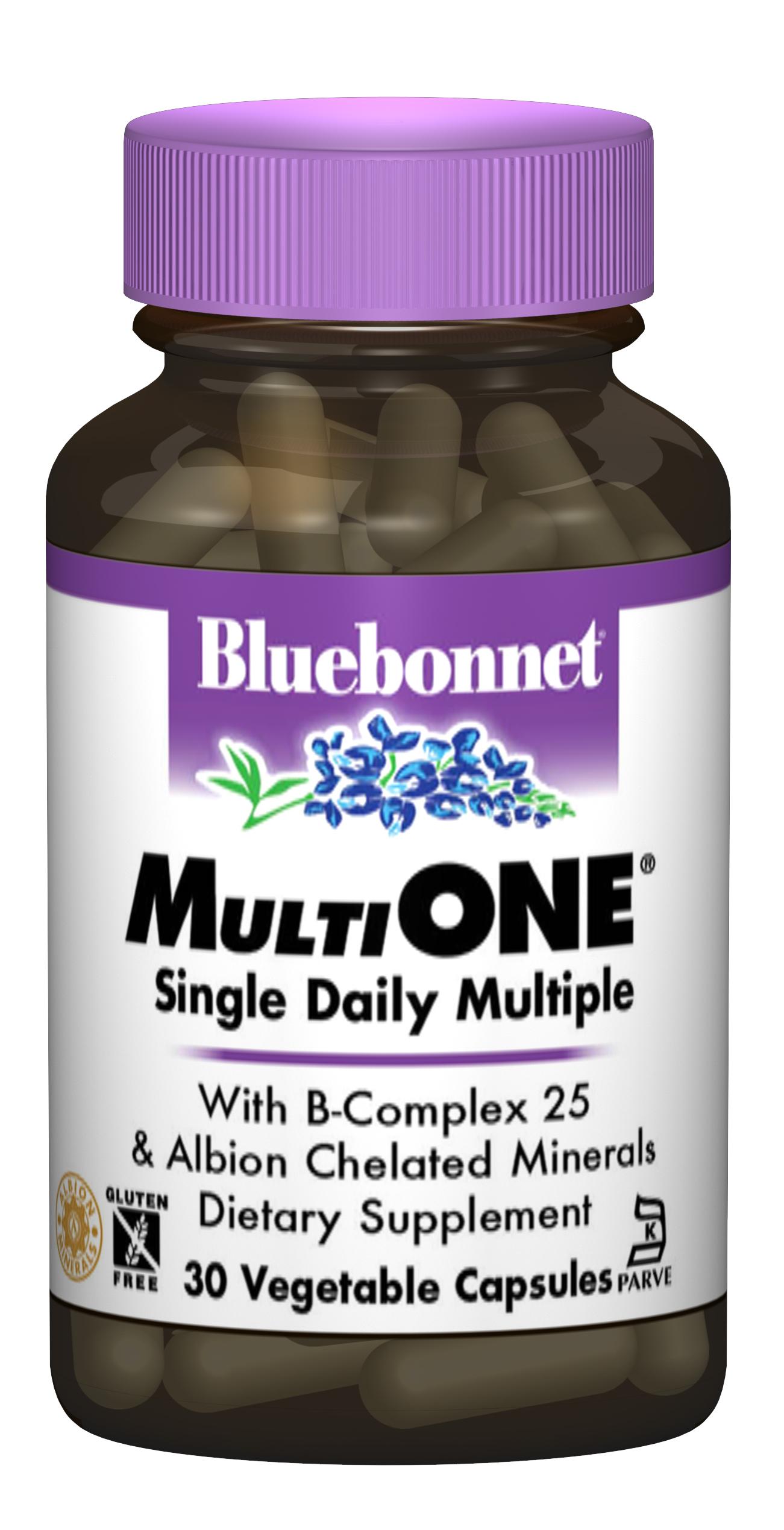 Мультивiтамiни з залiзом, MultiONE, Bluebonnet Nutrition, 30 гелевих капсул