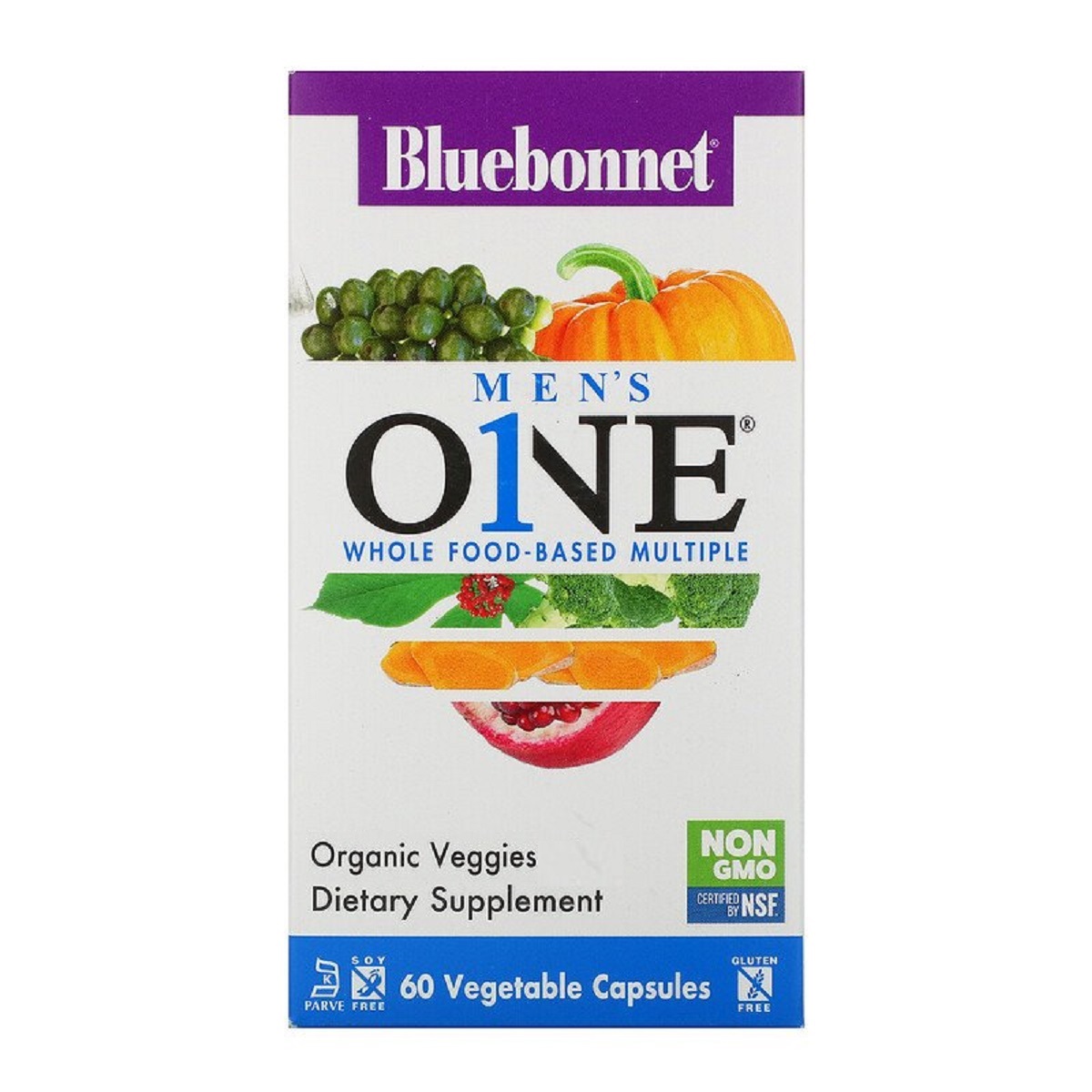 Чоловічі Мультівітаміни, Men&apos;s One, Bluebonnet Nutrition, 60 вегетаріанських капсул