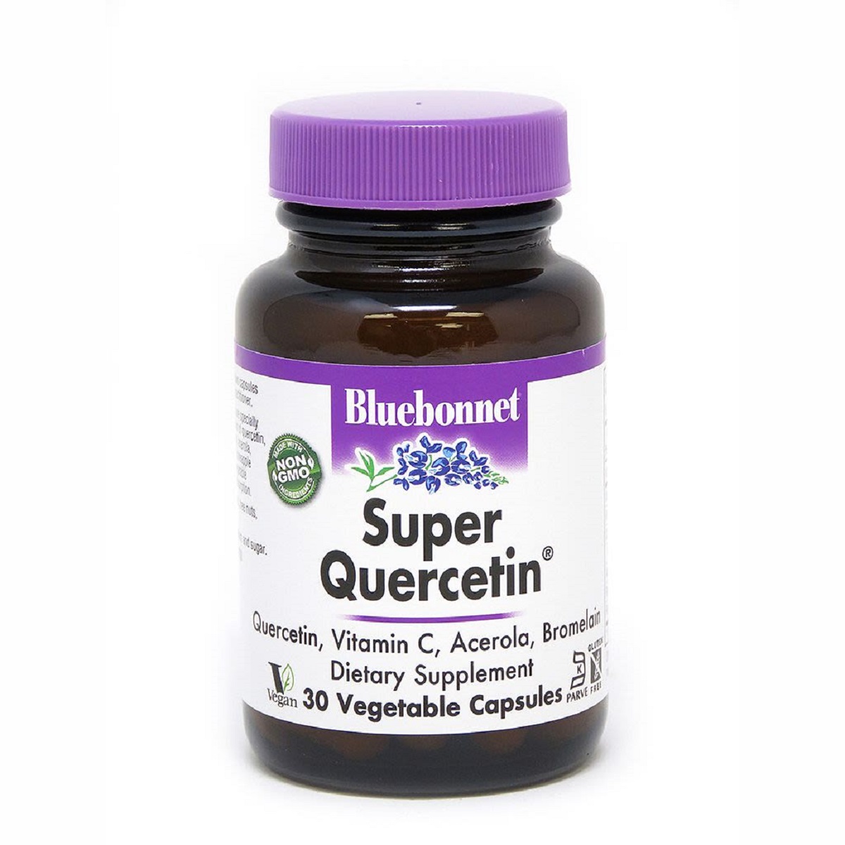 Кверцетин, Super Quercetin, Bluebonnet Nutrition, 30 вегетаріанських капсул