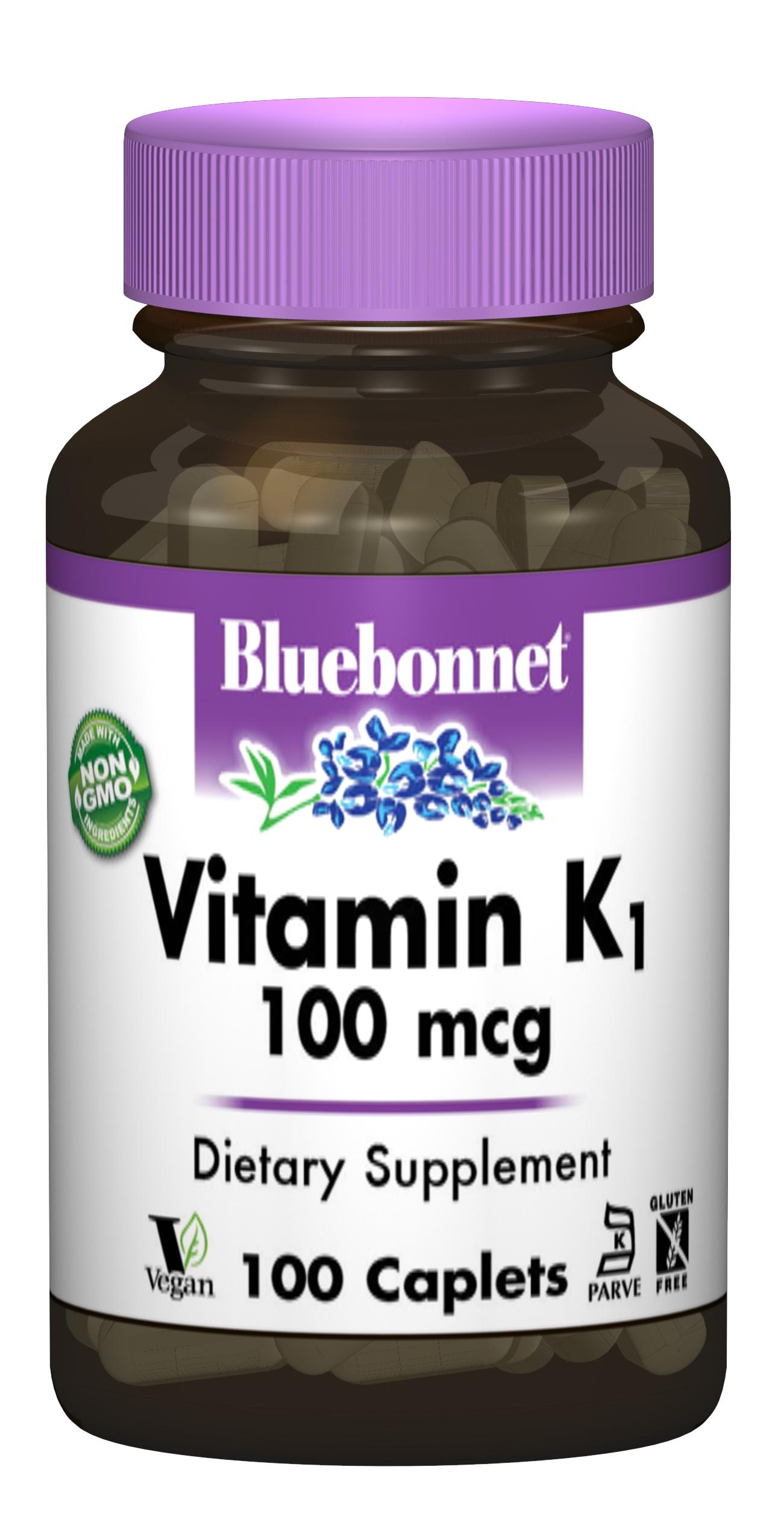 Вiтамiн К1 100мкг, Bluebonnet Nutrition, 100 капсул