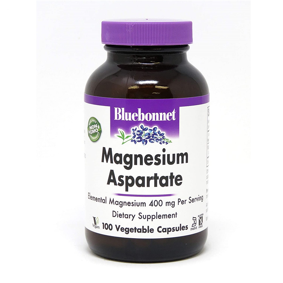 Аспартат Магнію 400 мг, Magnesium Aspartate, Bluebonnet Nutrition, 100 вегетаріанських капсул