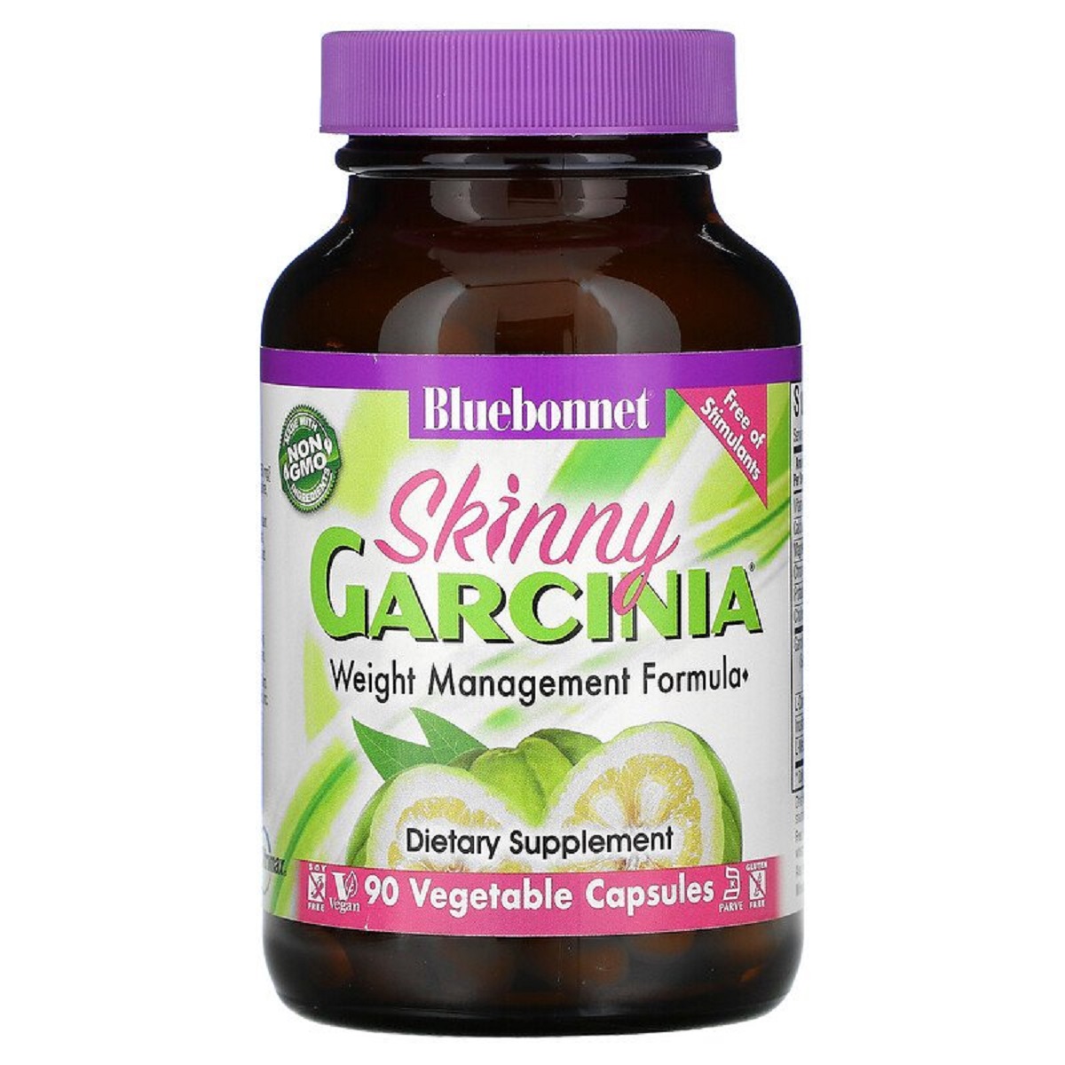 Комплекс Для Контролю Ваги, Skinny Garcinia Weight Management Formula, Bluebonnet Nutrition, 90 рослинних капсул