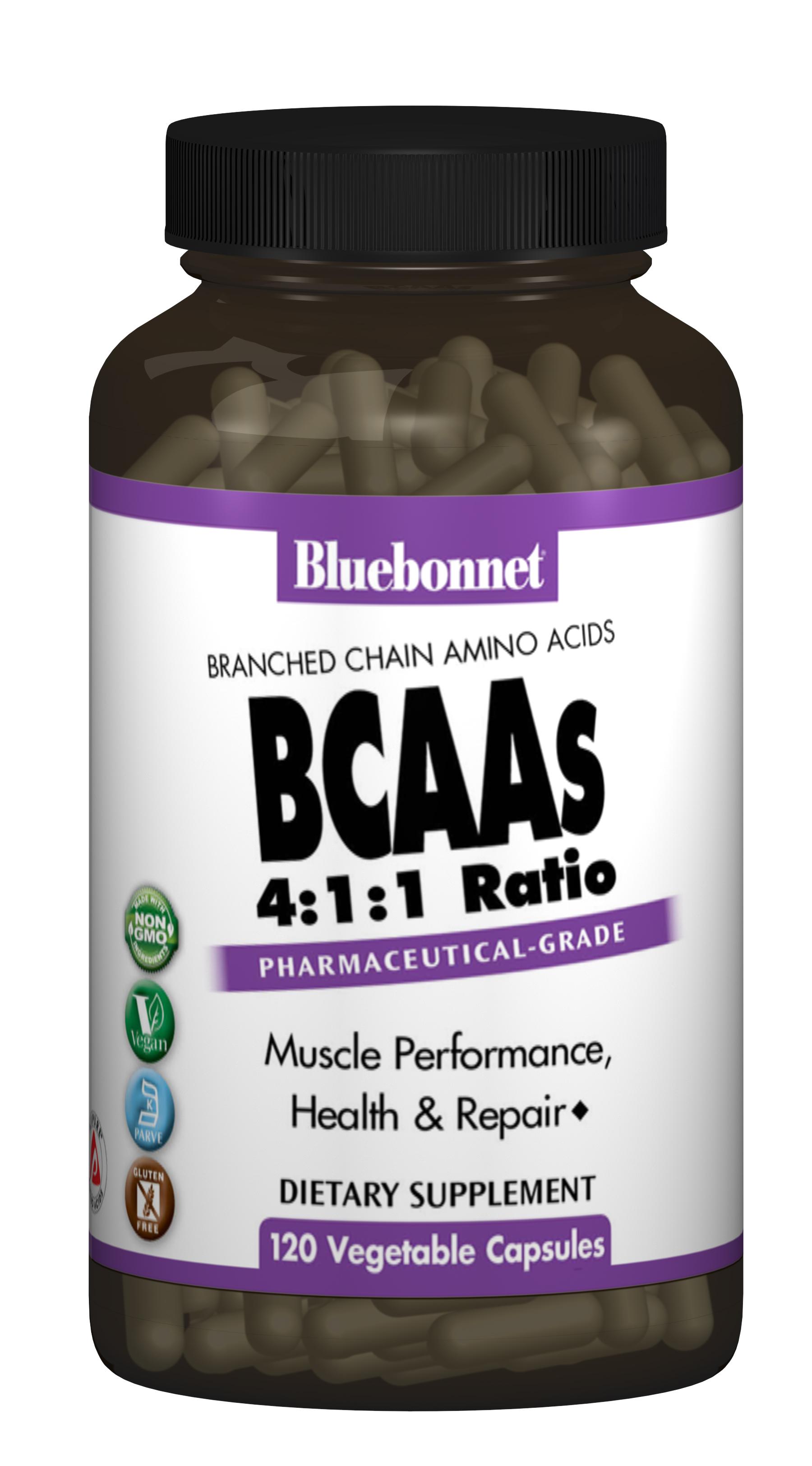 BCAAs (Розгалужені Ланцюги Амінокислот), Bluebonnet Nutrition, 120 гелевих капсул