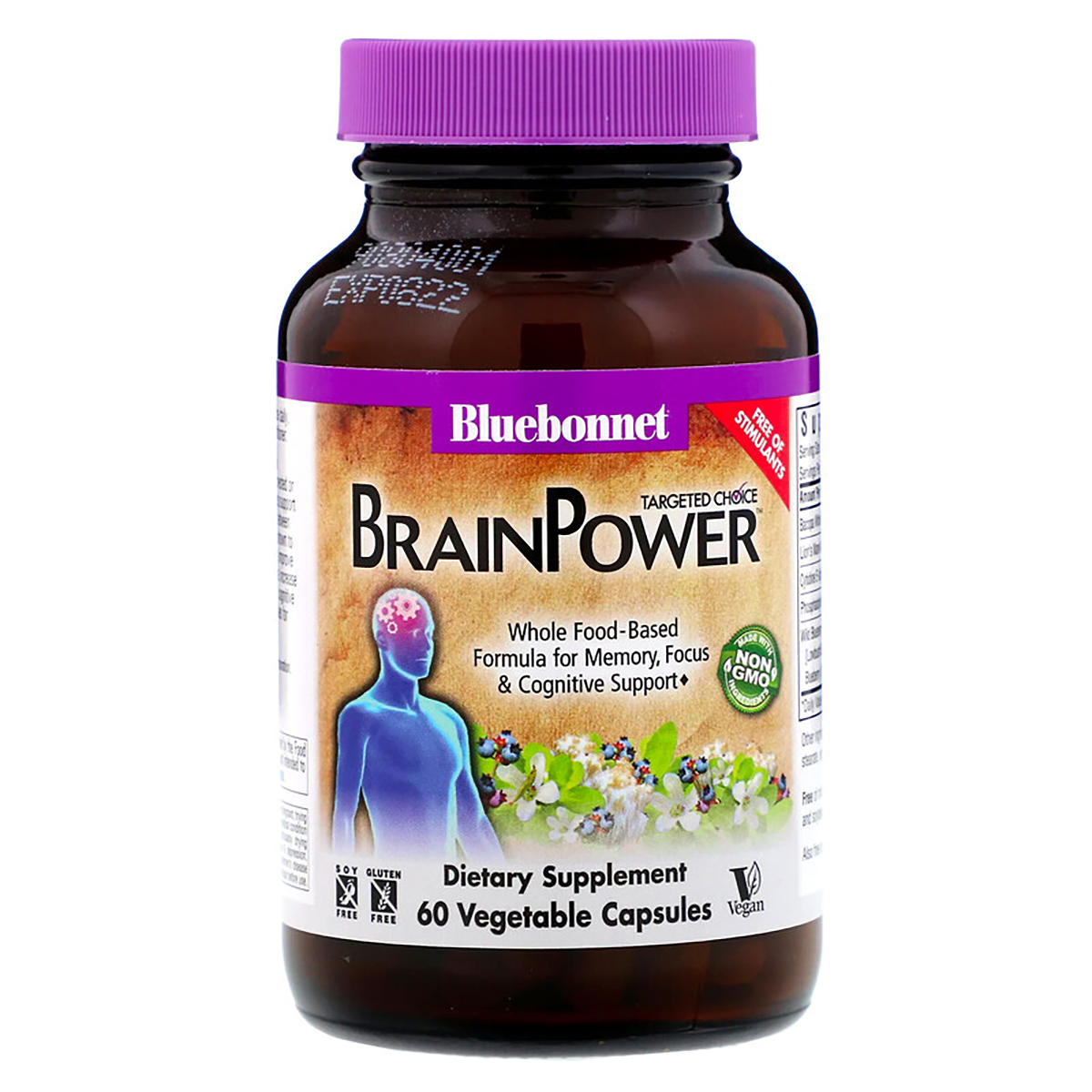 Комплекс Підтримки для Мозку, Bluebonnet Nutrition, Targeted Choice, Brain Power, 60 рослинних капсул