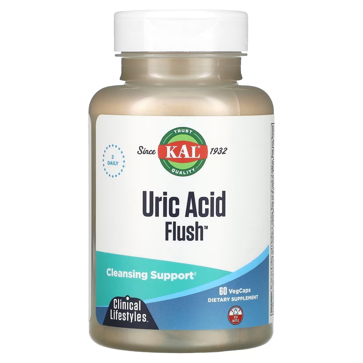 Очищувач від сечової кислоти, Uric Acid Flush, KAL, 60 вегетаріанських капсул