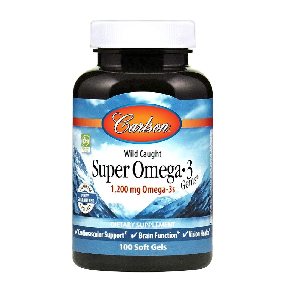 Супер Омега-3, 1200 мг, Super Omega-3, Carlson, 100 желатинових капсул