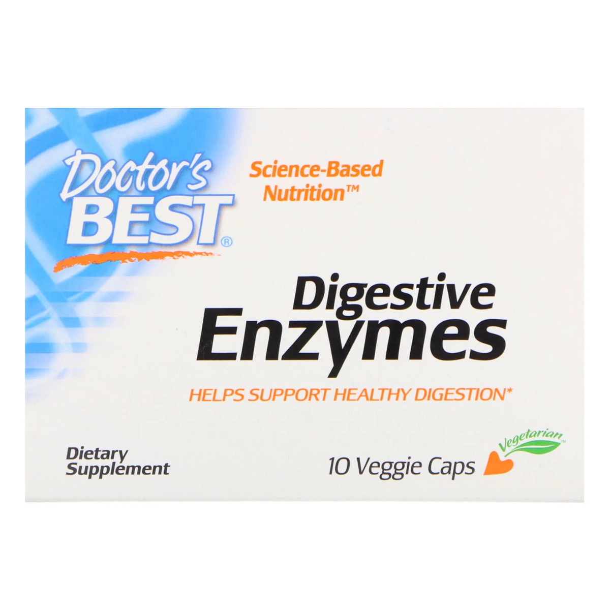 Травні ферменти, Digestive Enzymes, Doctor's Best, 10 капсул