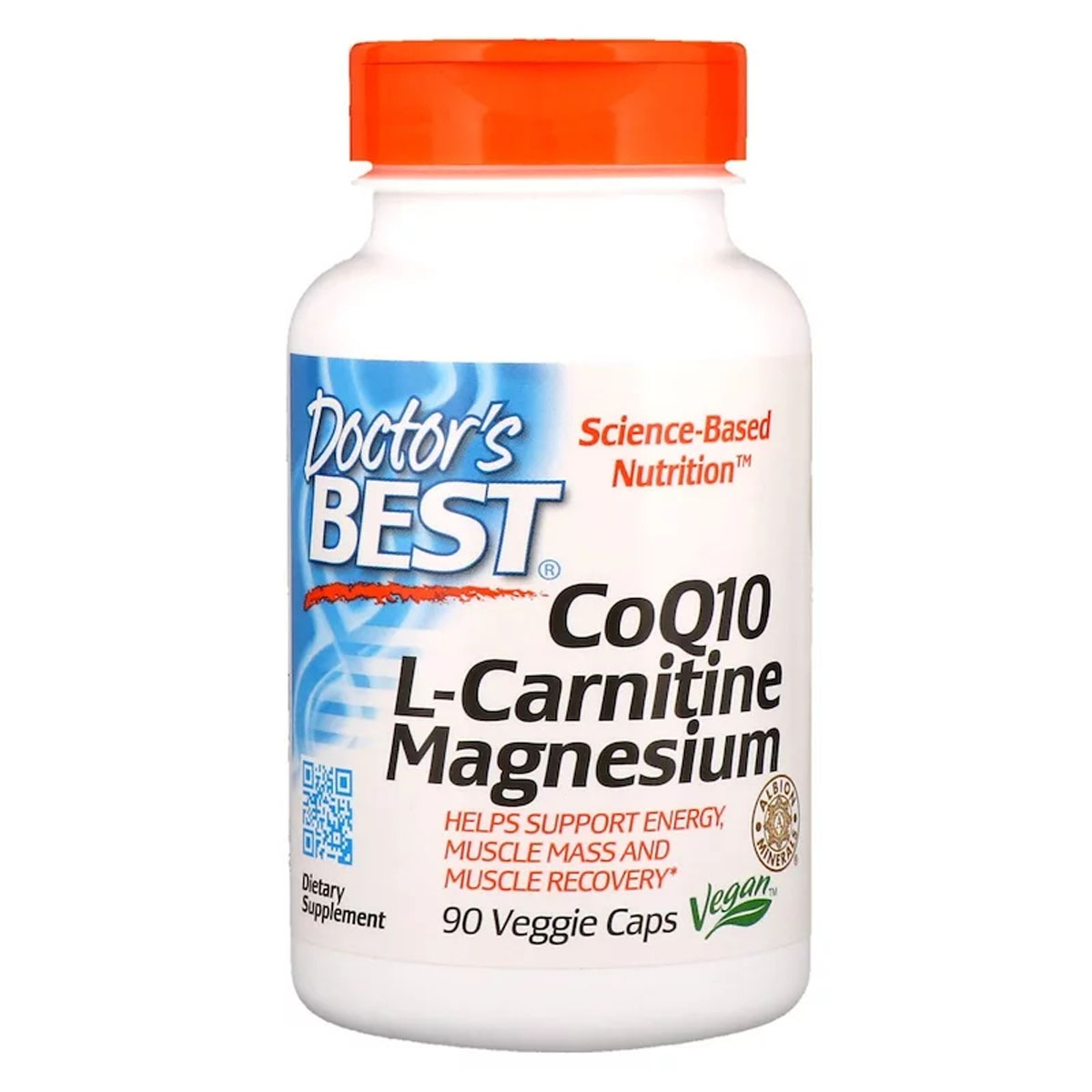 Коензим Q10, L-Карнитин і Магній, CoQ10 L-Carnitine Magnesium, Doctor&apos;s Best, 90 капсул