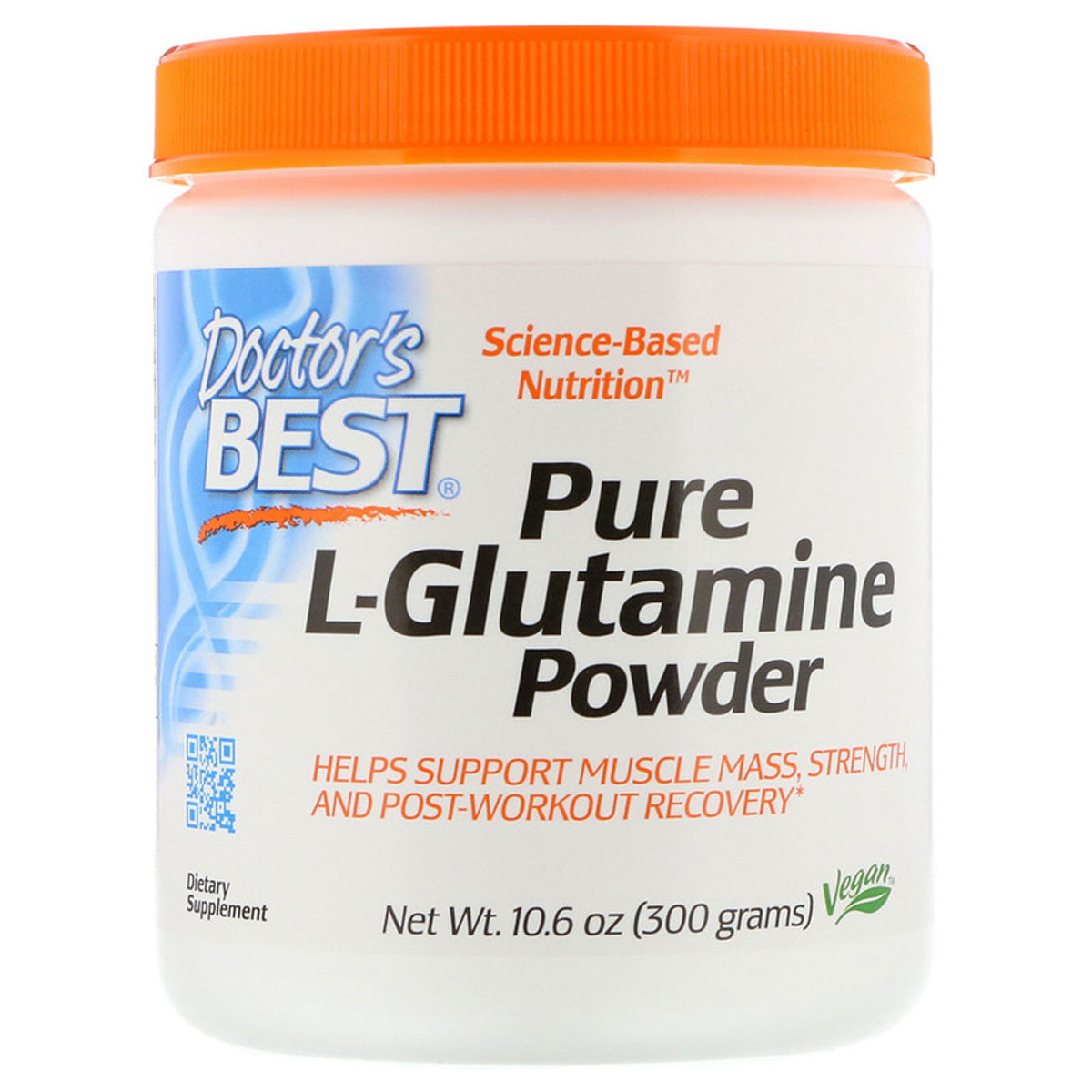 Глютамін в Порошку, L-Glutamine Powder, Doctor&apos;s Best, 300 гр.