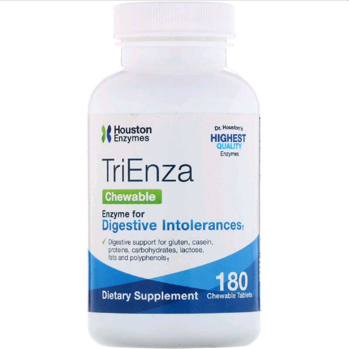 Травні Ферменти TriEnza, Houston Enzymes, 180 жувальних таблеток