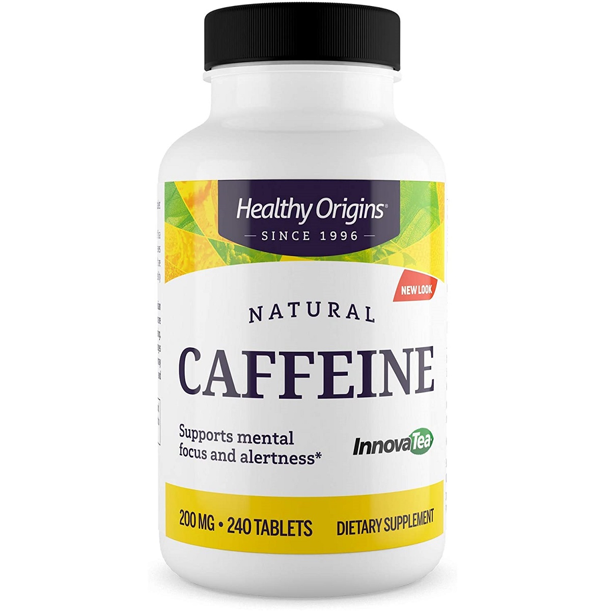 Кофеїн з Чаю, Natural Caffeine, Featuring InnovaTea, Healthy Origins, 200 мг, 240 таблеток